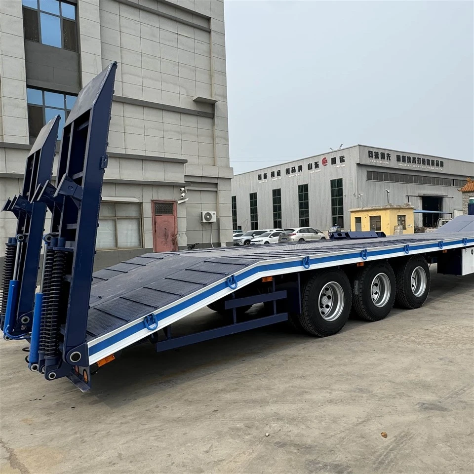 2/3/4 Axle Low Bed Low Boy Hydraulic Drosenesck
