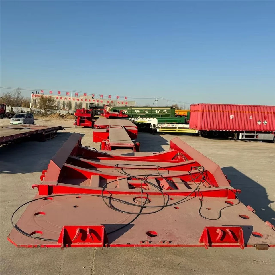 Factory Wholesale Customized 3 Axles 60 Tons 4 Axles 100T Steel Lowboy Semi Trailer Low Bed Loader Truck Trailer For Sale factory